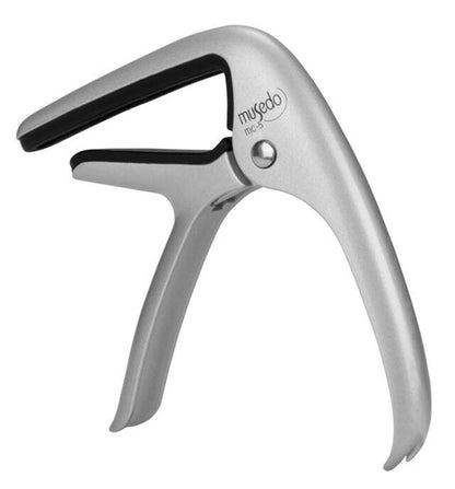 Musedo MC-5 Acoustic Guitar Capo - Silver, Lightweight Aluminum, Quick One-Hand Operation, Fits 6-String Acoustic Guitars — view 2