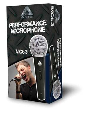 AMS MC63 Unidirectional Microphone On/Off Switch Steel Fa