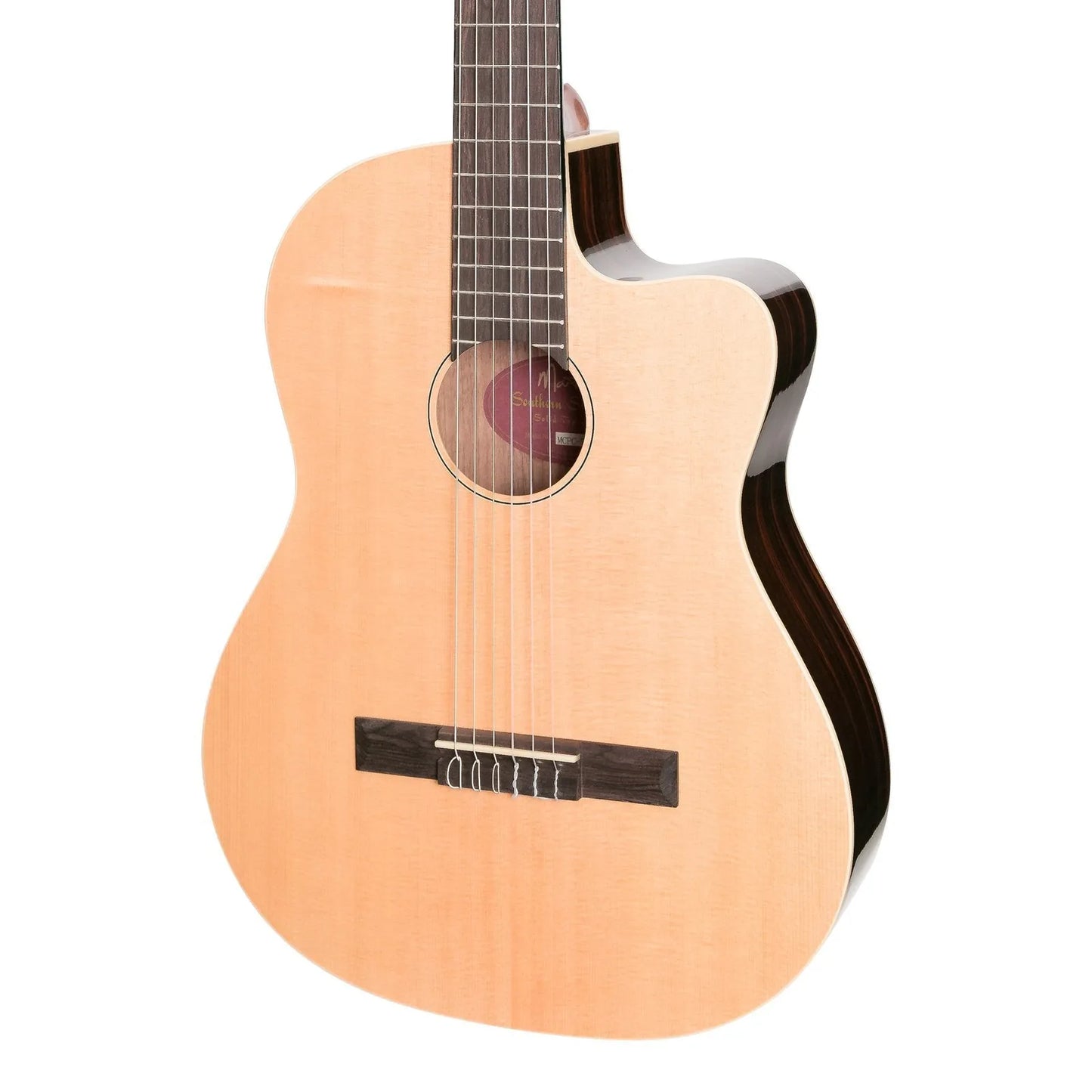 Martinez Southern Star Series MCPC-7C-NGL Spruce Solid Top Acoustic-Electric Classical Cutaway Guitar with Hardcase — view 4