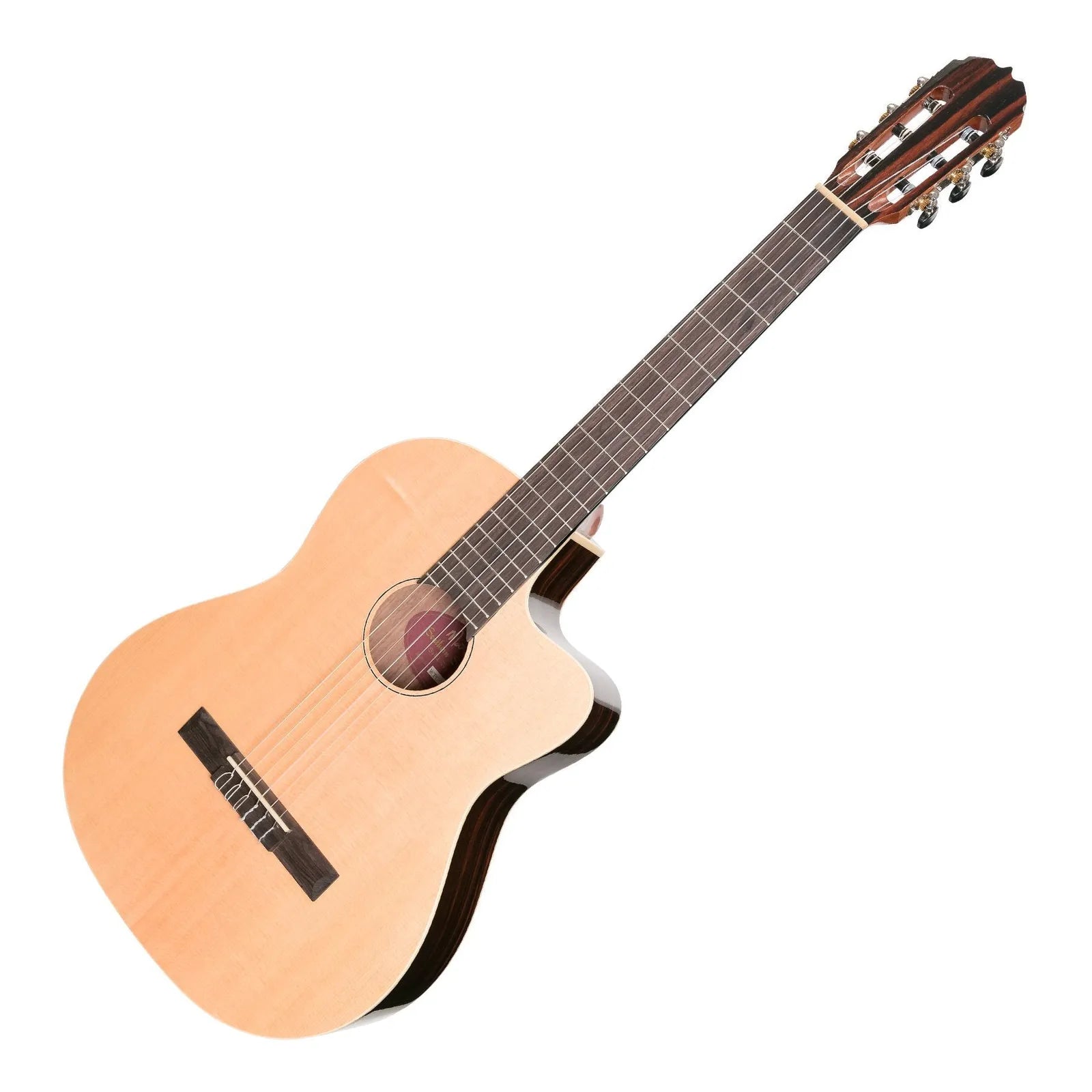 Martinez Southern Star Series MCPC-7C-NGL Spruce Solid Top Acoustic-Electric Classical Cutaway Guitar with Hardcase — view 3