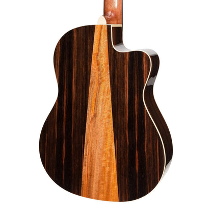 Martinez Southern Star Series Left Handed Solid Top Acoustic-Electric Classical Cutaway Guitar Natural Gloss MCPC-7CL-NGL — view 5