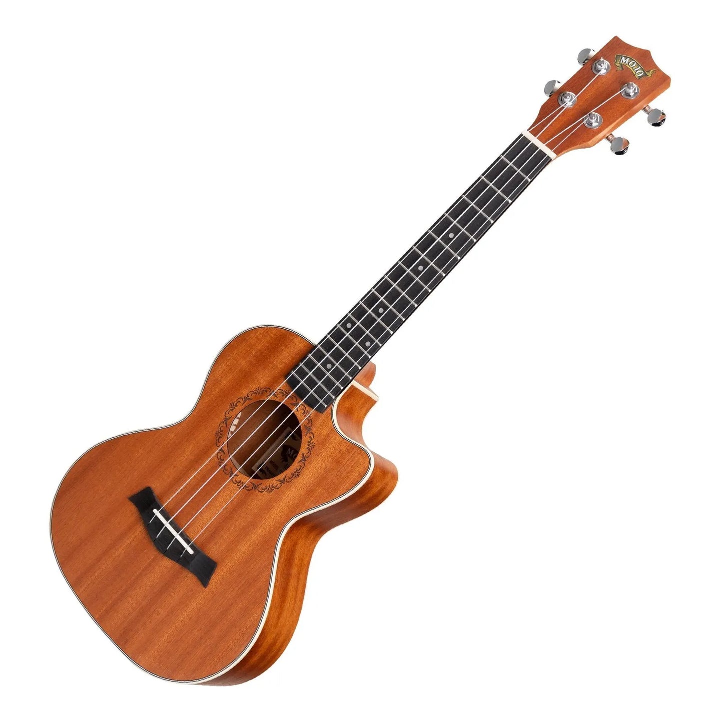 Mojo Traditional Series All Mahogany Cutaway Tenor Ukulele with Gig Bag - Natural Satin — view 3