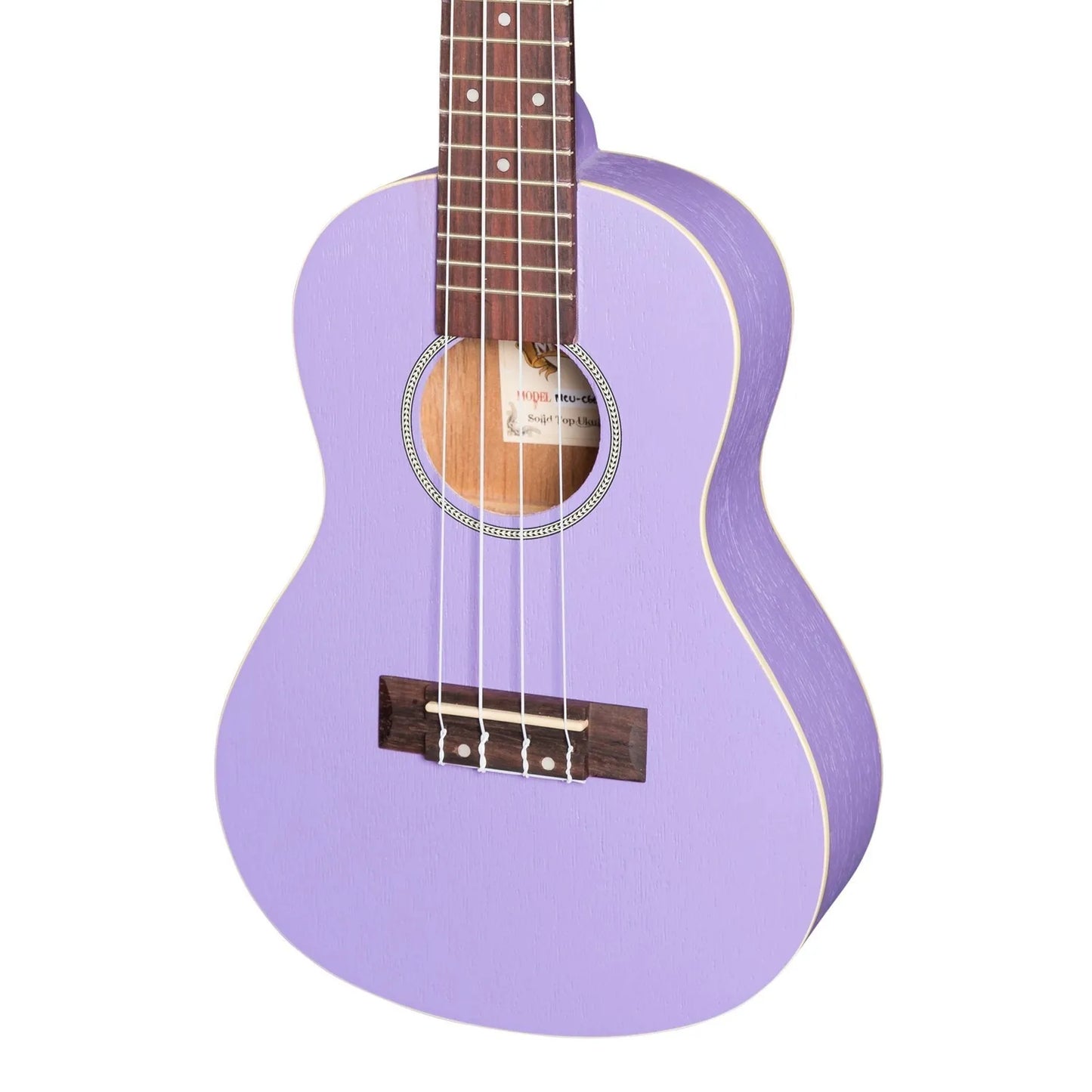 Mojo Colour Series Concert Ukulele - Purple - Model MCU-C66-PUR - 4 String - Meranti & Nato Construction - Right Handed — view 4