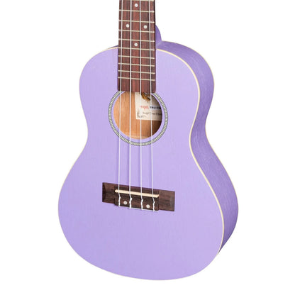 Mojo Colour Series Concert Ukulele - Purple - Model MCU-C66-PUR - 4 String - Meranti & Nato Construction - Right Handed — view 4