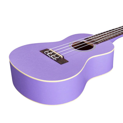 Mojo Colour Series Concert Ukulele - Purple - Model MCU-C66-PUR - 4 String - Meranti & Nato Construction - Right Handed — view 6