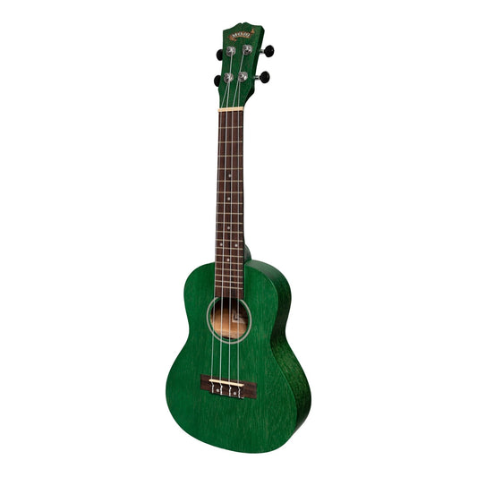 Mojo Colour Series Concert Ukulele - Green, Meranti/Nato Construction, Rosewood Fingerboard, 4 Strings, 18 Frets, Right Dexterity, Model MCU-C66-TGR
