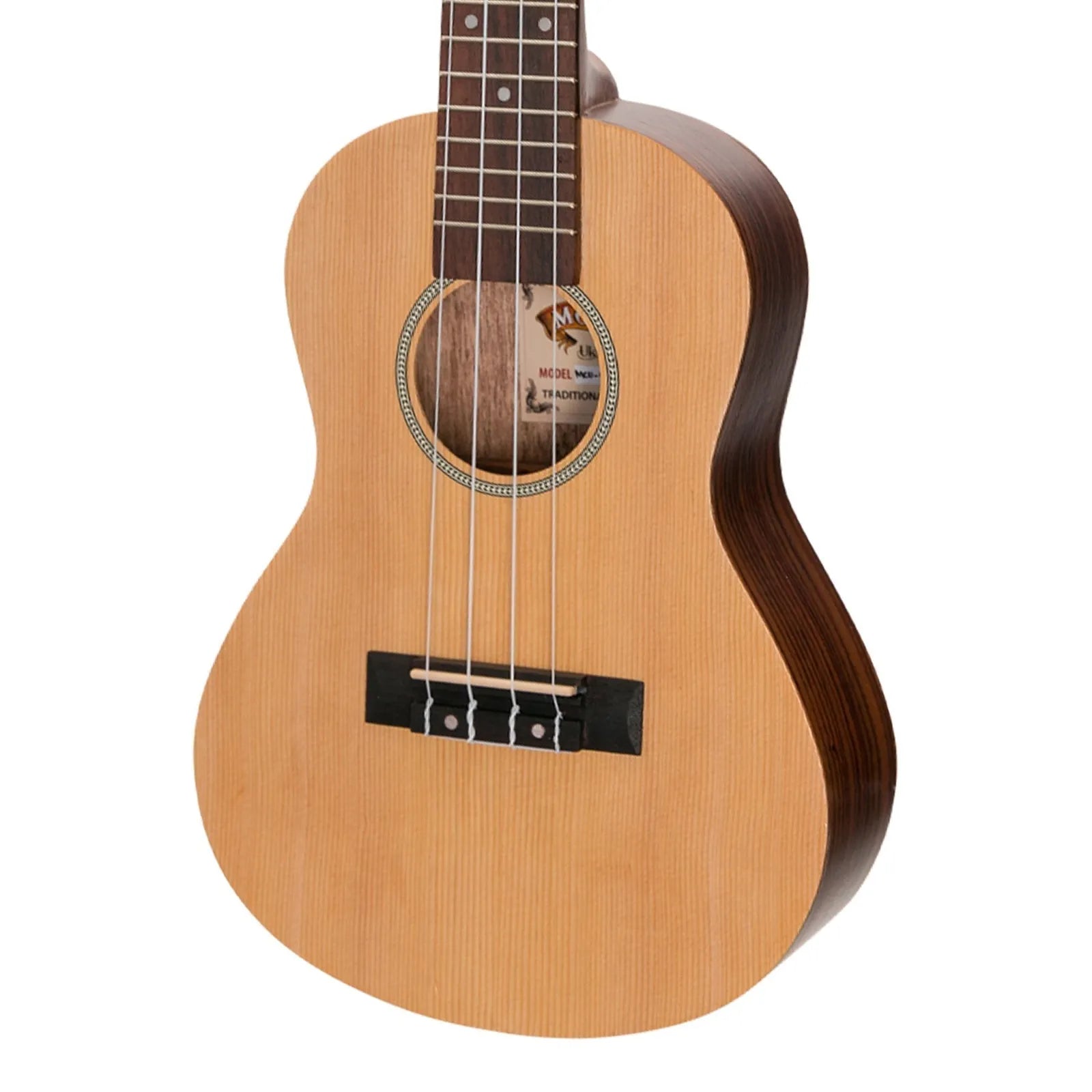 Mojo SZ40 Series Electric Concert Ukulele with Spruce Top and Rosewood Back & Sides - Natural Satin Finish — view 4