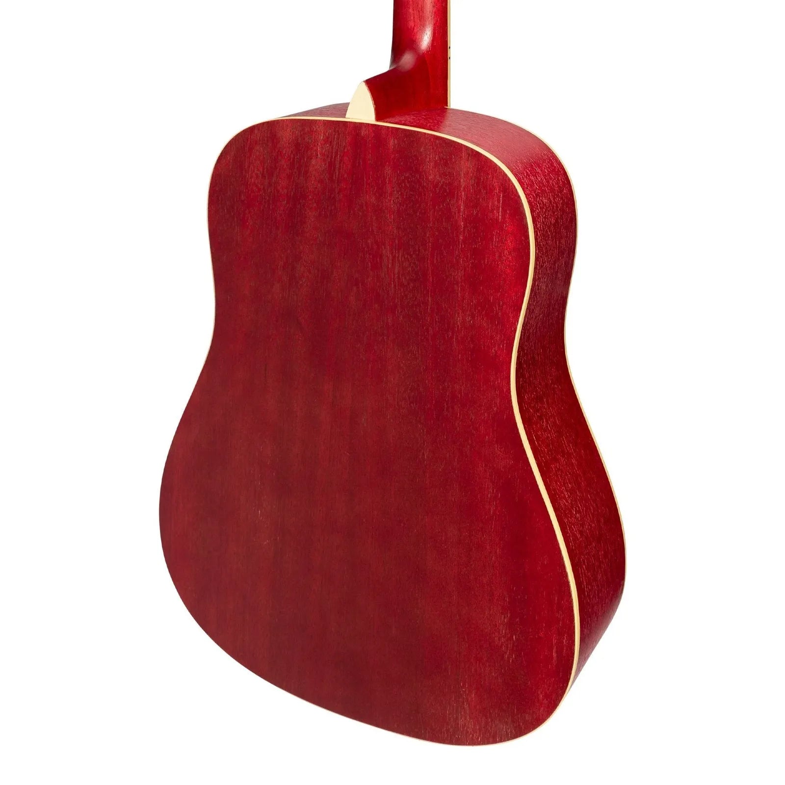 Martinez MD-41-PNK '41 Series' Dreadnought Acoustic Guitar - Strawberry Pink — view 5