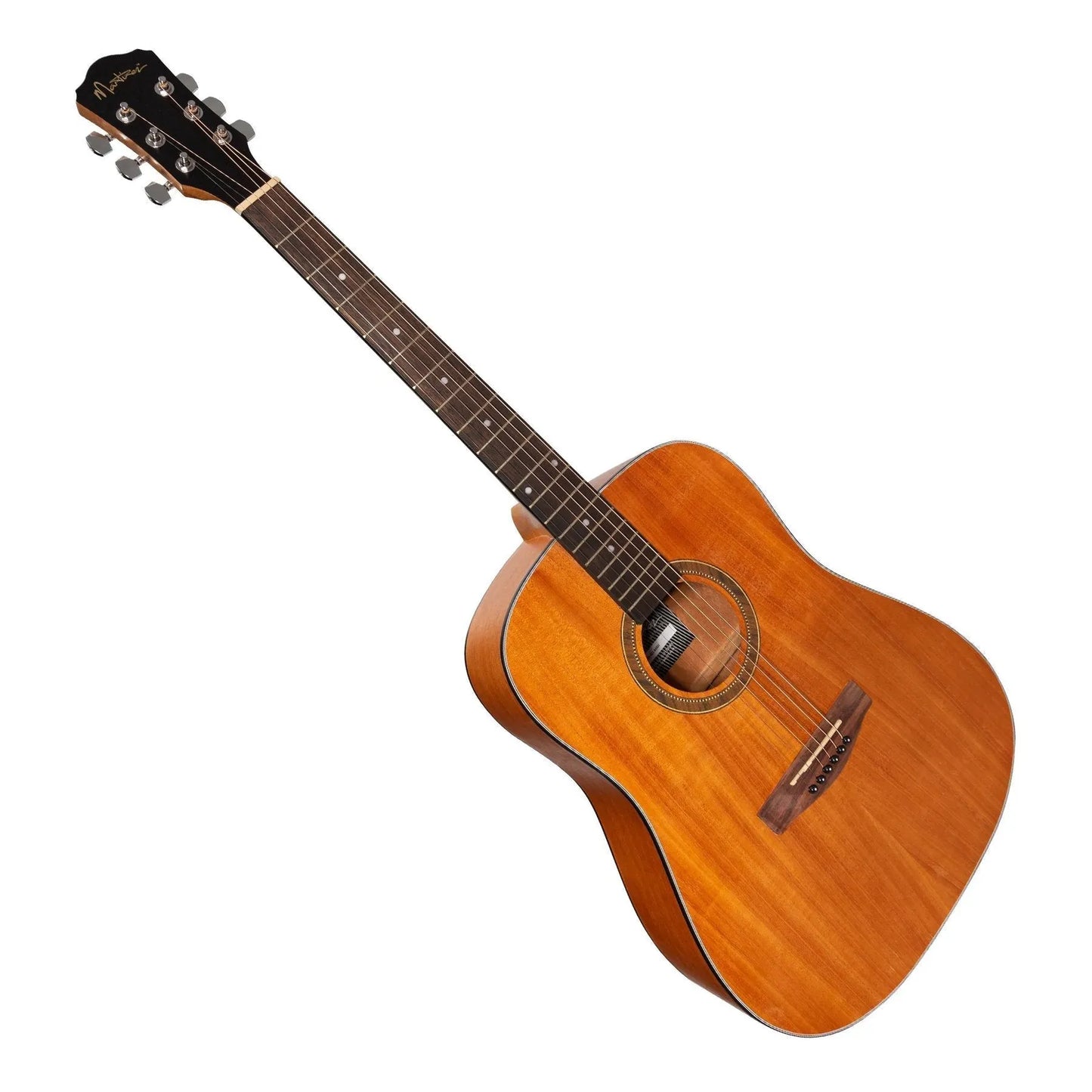 Martinez 41 Series Left Handed Dreadnought Acoustic Guitar MD-41L Mahogany Natural Satin — view 3