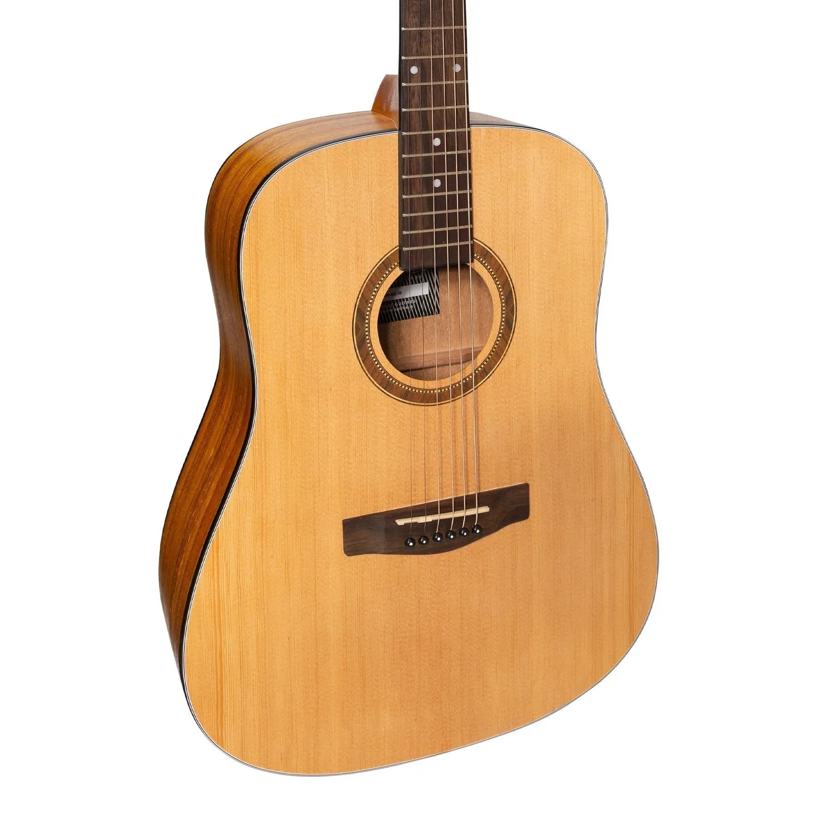 Martinez MD-41L-SK Left Handed Dreadnought Acoustic Guitar Natural Satin Spruce/Koa — view 4