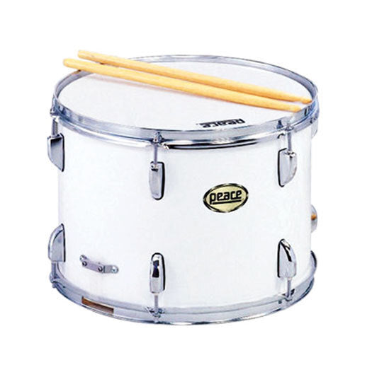 Peace 12 Lug Marching Snare Drum White 14 x 12" Deluxe Cadet Series