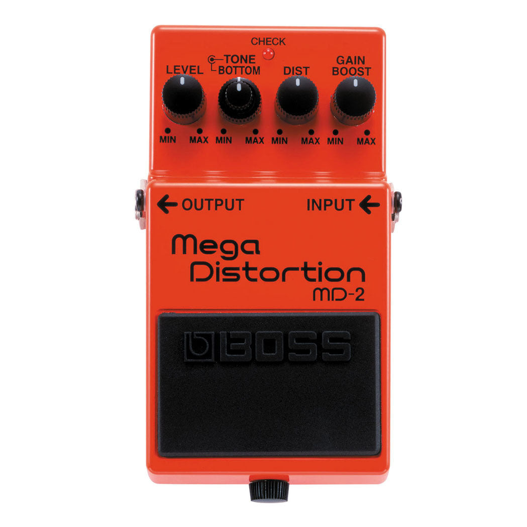 BOSS MD-2 Mega Distortion Pedal - Dual-Stage Circuit, Bottom & Tone Controls, Heavy Metal Sound, Compact Design — view 3