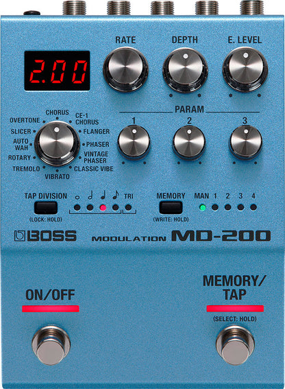 BOSS MD-200 Modulation Pedal - Compact 200 Series with Advanced Sound, Multi-Function Controls, and Onboard Memory. — view 2