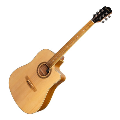 Martinez MDC-41 Dreadnought Cutaway Acoustic-Electric Guitar - Spruce/Jati-Teakwood — view 3