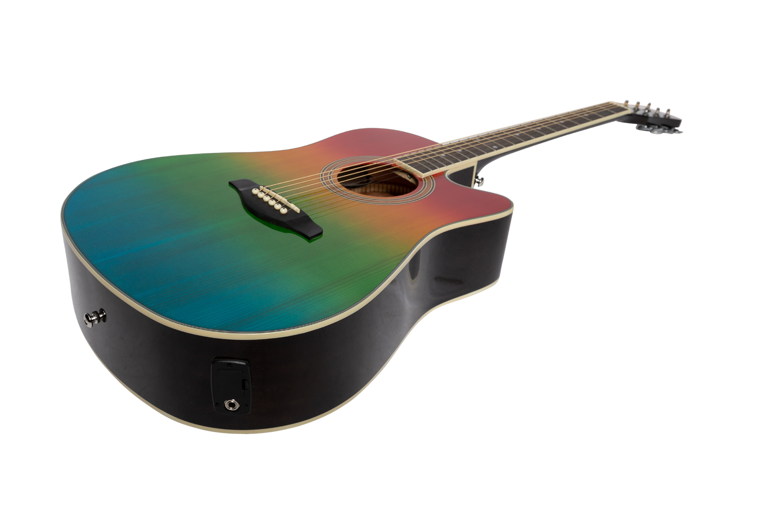 Martinez MDC-41G-MUCL Dreadnought Acoustic Guitar, Cut-away Gloss Finish, Rainbow Gloss, 6 Strings, Right Handed, 1 Year Warranty — view 2