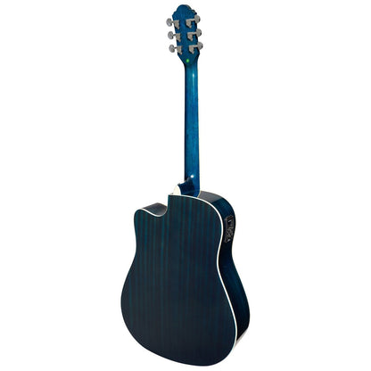 Martinez MDC-41G-TBL Dreadnought Acoustic Guitar Gloss Blue Burst — view 3