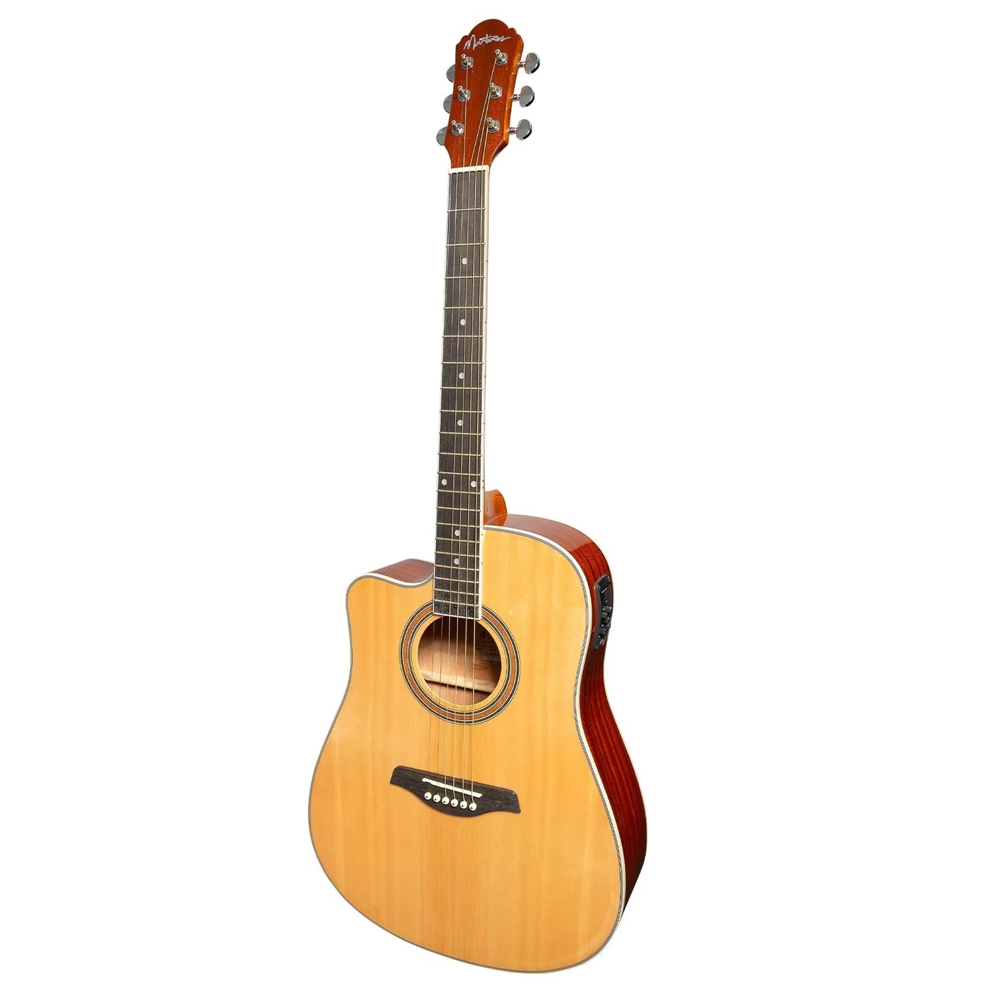 Martinez MDC-41GL-NGL Dreadnought Acoustic Guitar Left Hand Gloss Finish Natural