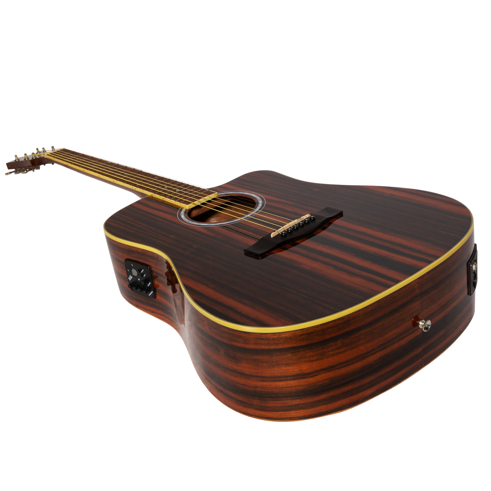 Martinez '51 Series' Acoustic-Electric Dreadnought Cutaway Guitar Amara Gloss MDC-51G-AMA — view 3