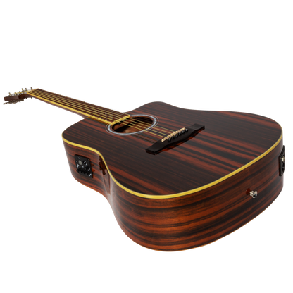 Martinez '51 Series' Acoustic-Electric Dreadnought Cutaway Guitar Amara Gloss MDC-51G-AMA — view 3