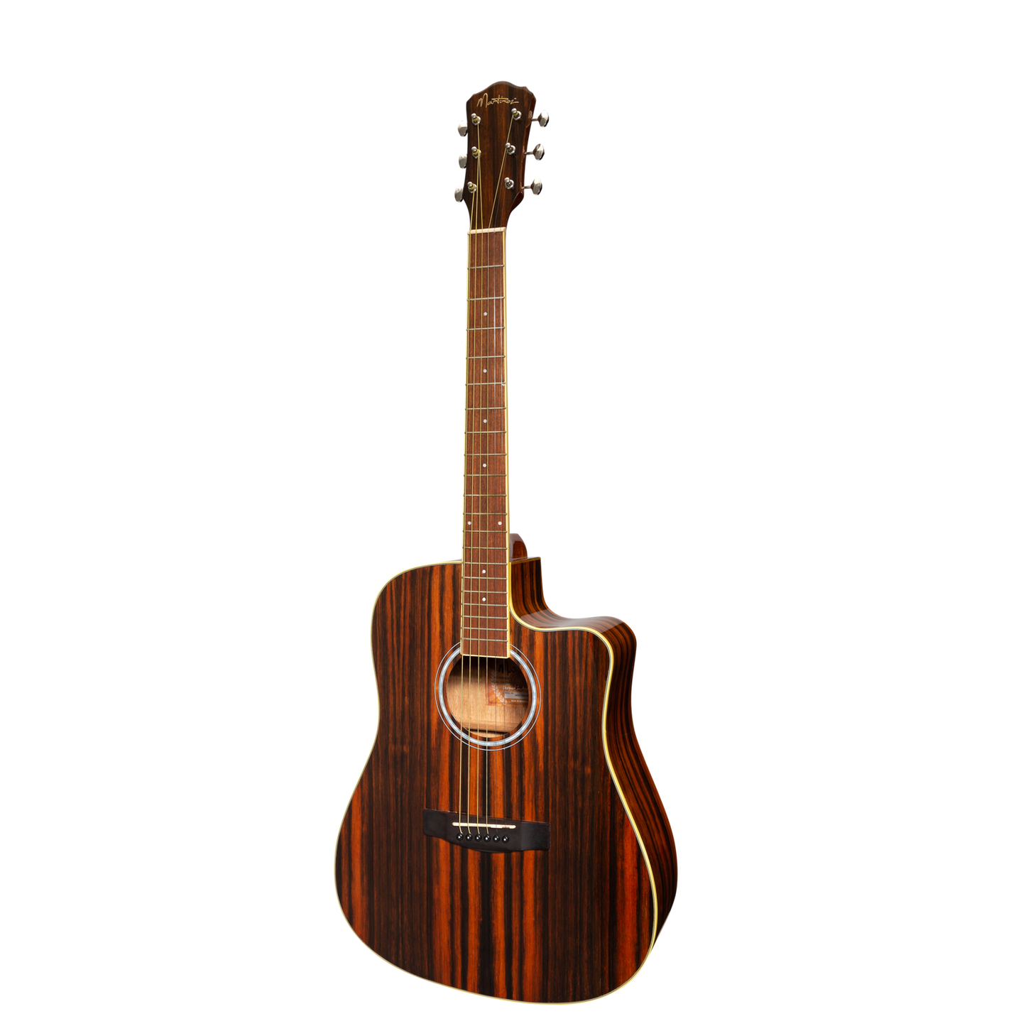 Martinez '51 Series' Acoustic-Electric Dreadnought Cutaway Guitar Amara Gloss MDC-51G-AMA