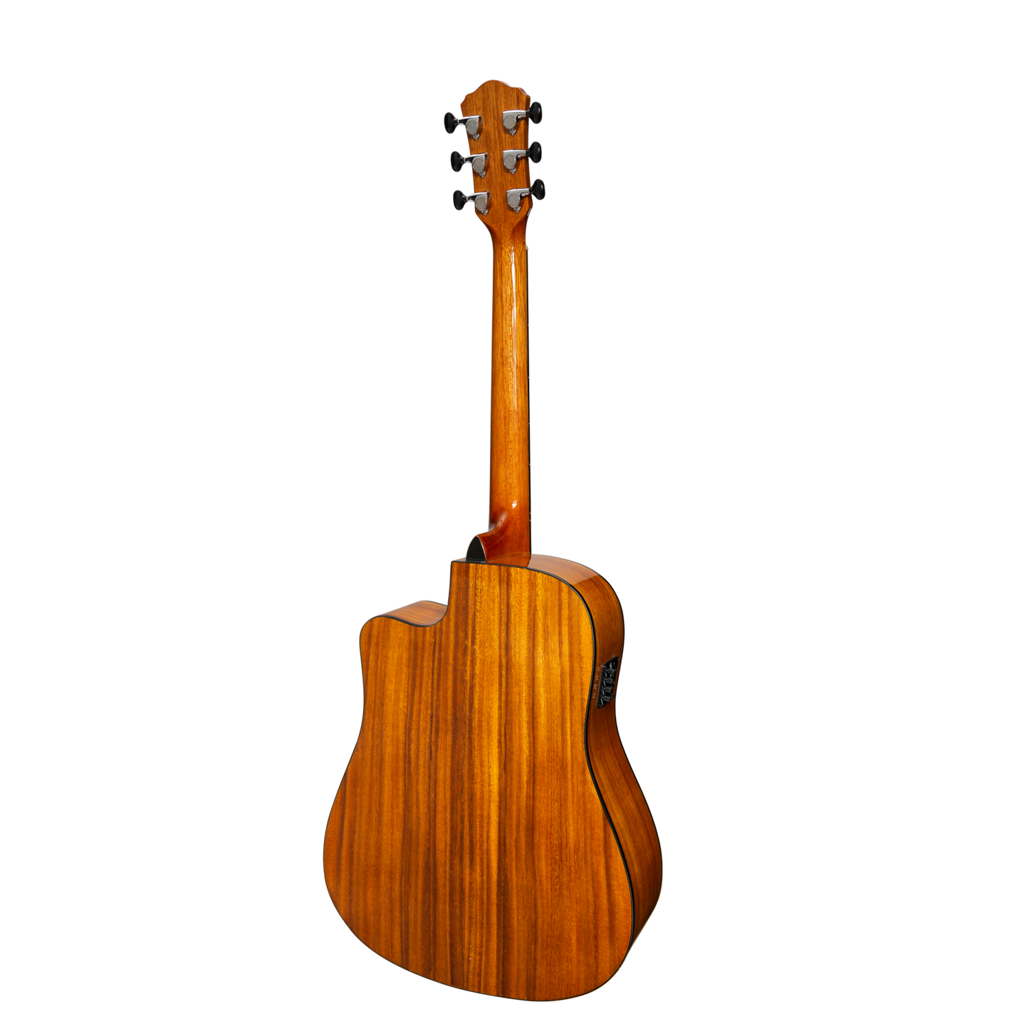Martinez '51 Series' Acoustic-Electric Dreadnought Cutaway Guitar Koa Gloss MDC-51G-KOA — view 2