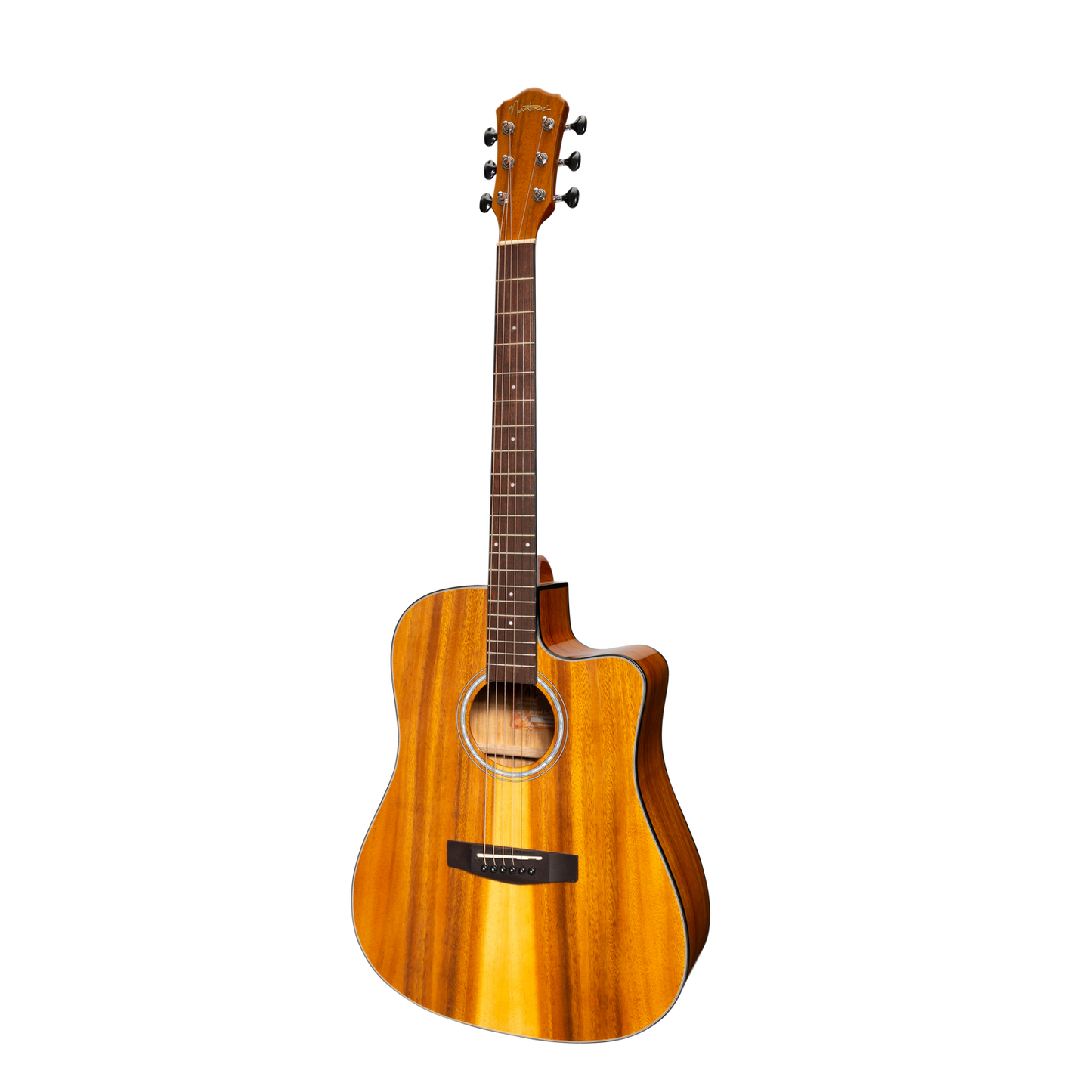 Martinez '51 Series' Acoustic-Electric Dreadnought Cutaway Guitar Koa Gloss MDC-51G-KOA