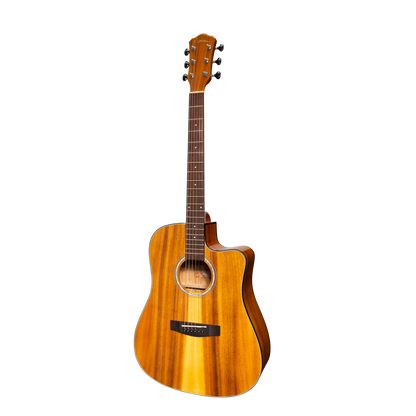Martinez '51 Series' Acoustic-Electric Dreadnought Cutaway Guitar Koa Gloss MDC-51G-KOA