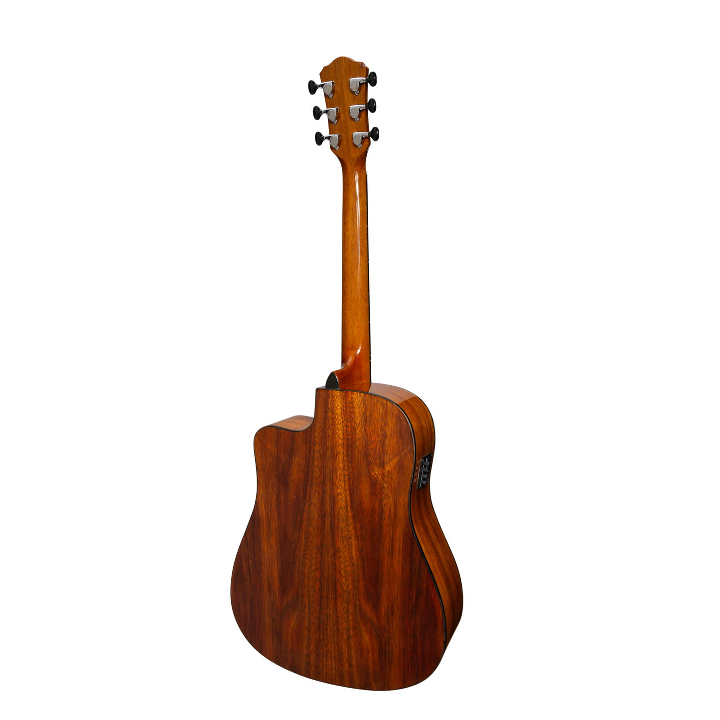 Martinez MDC-51G-TK Left Handed Acoustic-Electric Dreadnought Guitar Teakwood Gloss — view 2