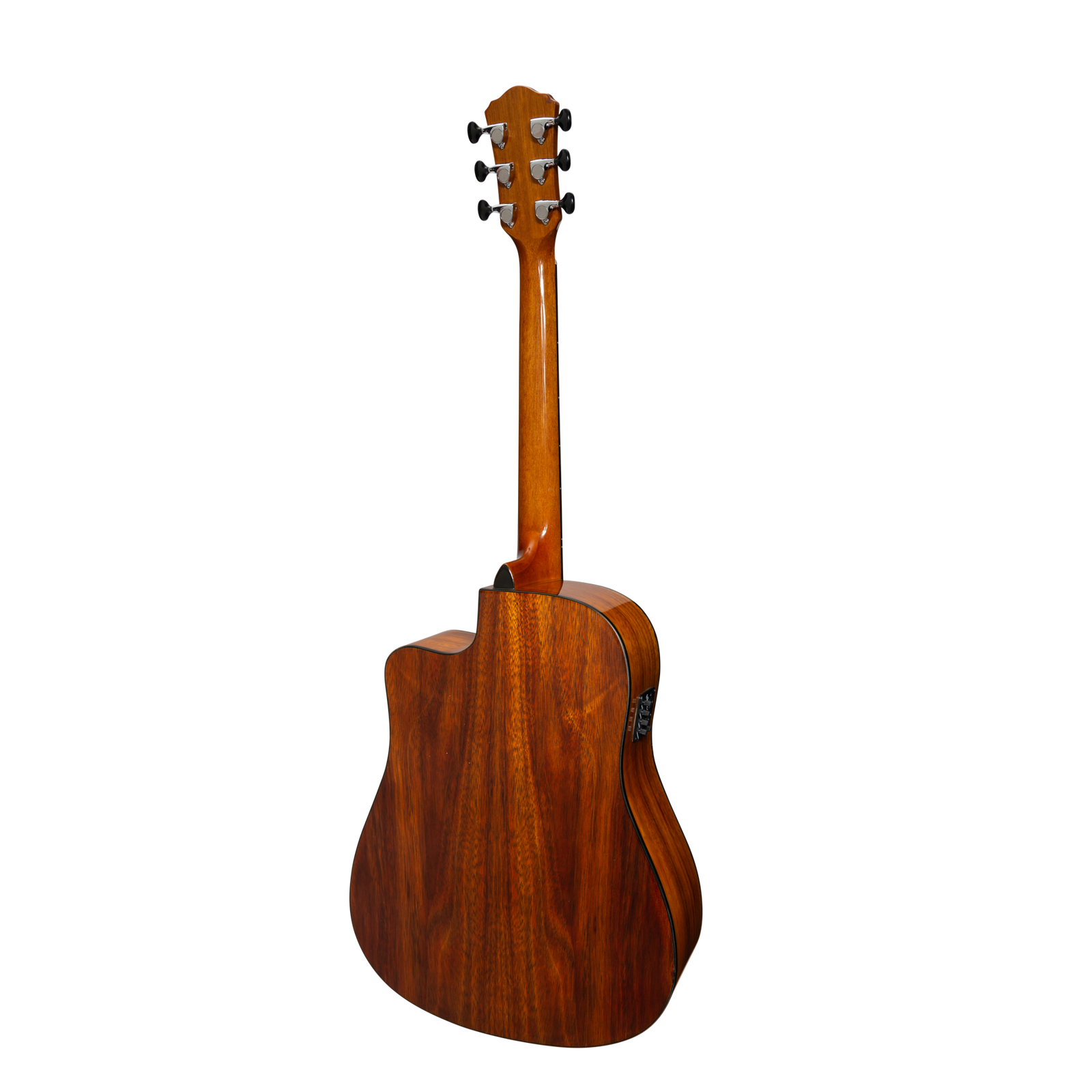 Martinez MDC-51G-TK Left Handed Acoustic-Electric Dreadnought Guitar Teakwood Gloss — view 2