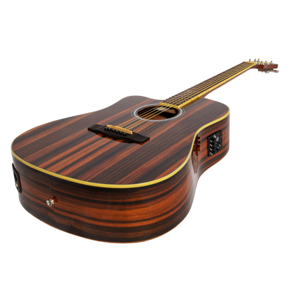 Martinez '51 Series' Left Handed Acoustic-Electric Dreadnought Guitar Amara Gloss MDC-51GL-AMA — view 3