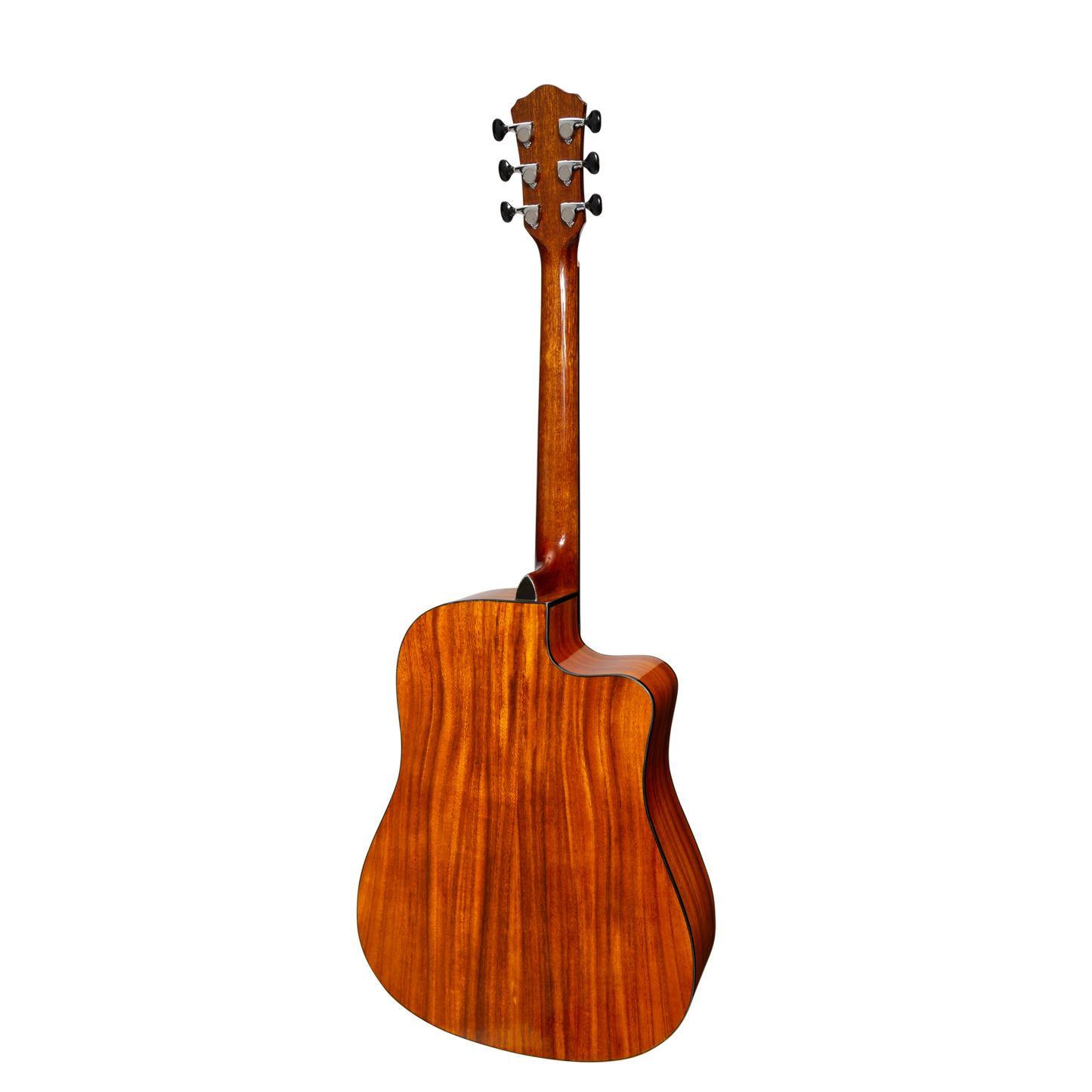 Martinez '51 Series' Left Handed Acoustic-Electric Dreadnought Cutaway Guitar Koa Gloss MDC-51GL-KOA — view 2