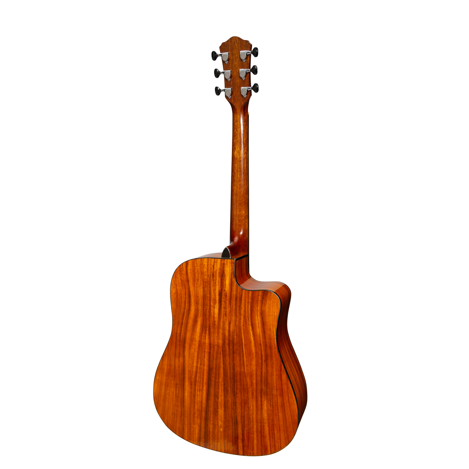 Martinez '51 Series' Left Handed Acoustic-Electric Dreadnought Cutaway Guitar Koa Gloss MDC-51GL-KOA — view 2