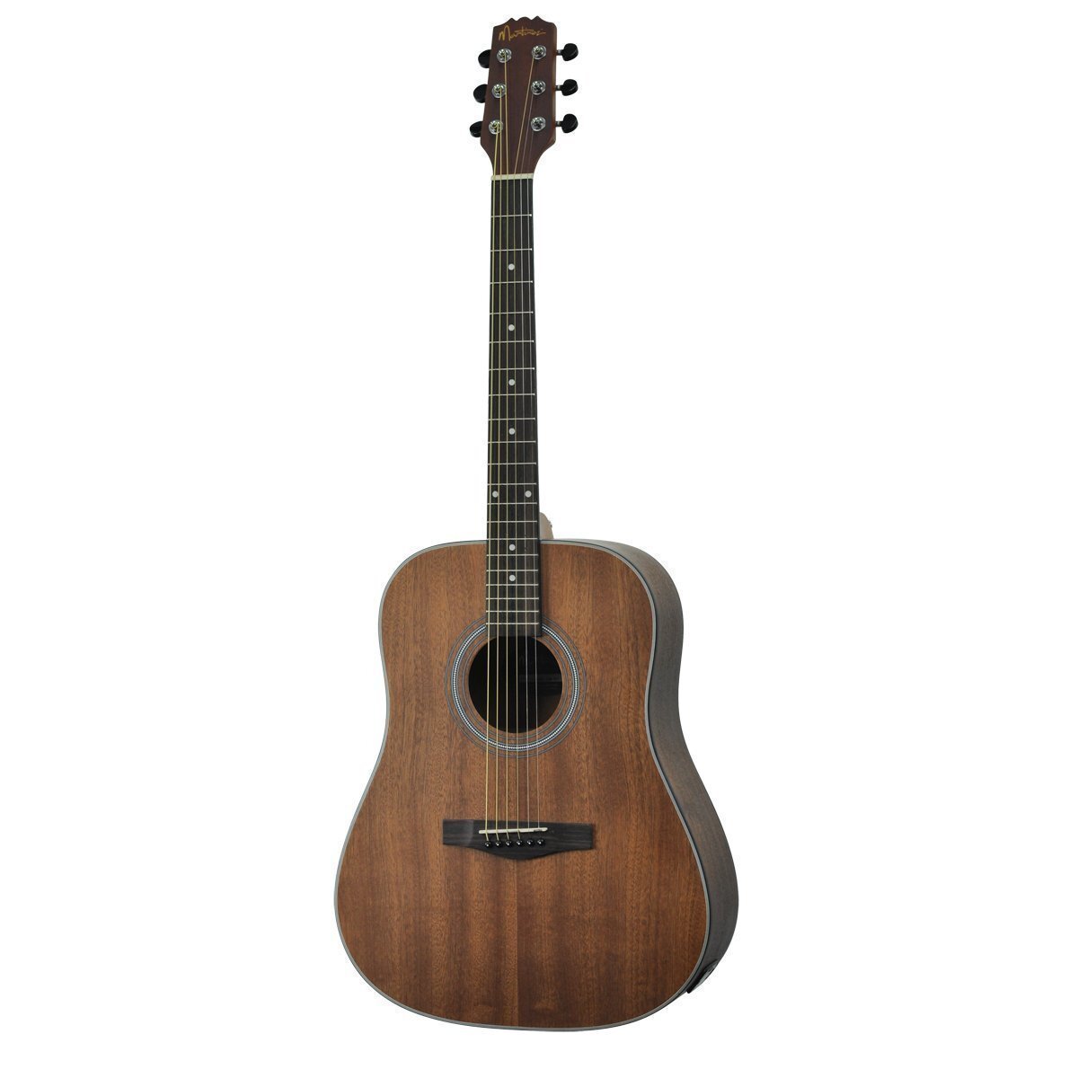 Martinez 'Mahogany Series' Mahogany Acoustic-Electric Dreadnought Guitar (Natural Satin)