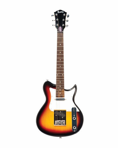 Monterey Traveler Electric Guitar MDE-34SB with Free Red Ukulele Bundle — view 2