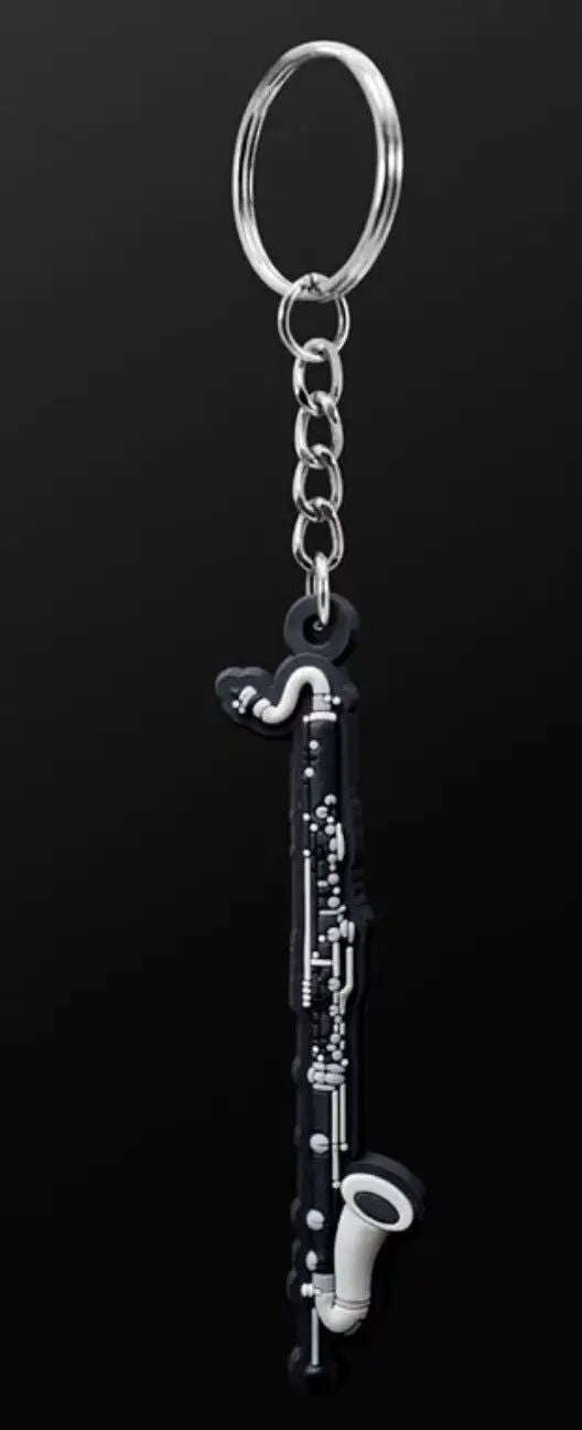 Musician Designer Bass Clarinet Keyring - 3D PVC Keychain, Durable, No Smell, Gift Envelope Included, Perfect for Keys and Bags