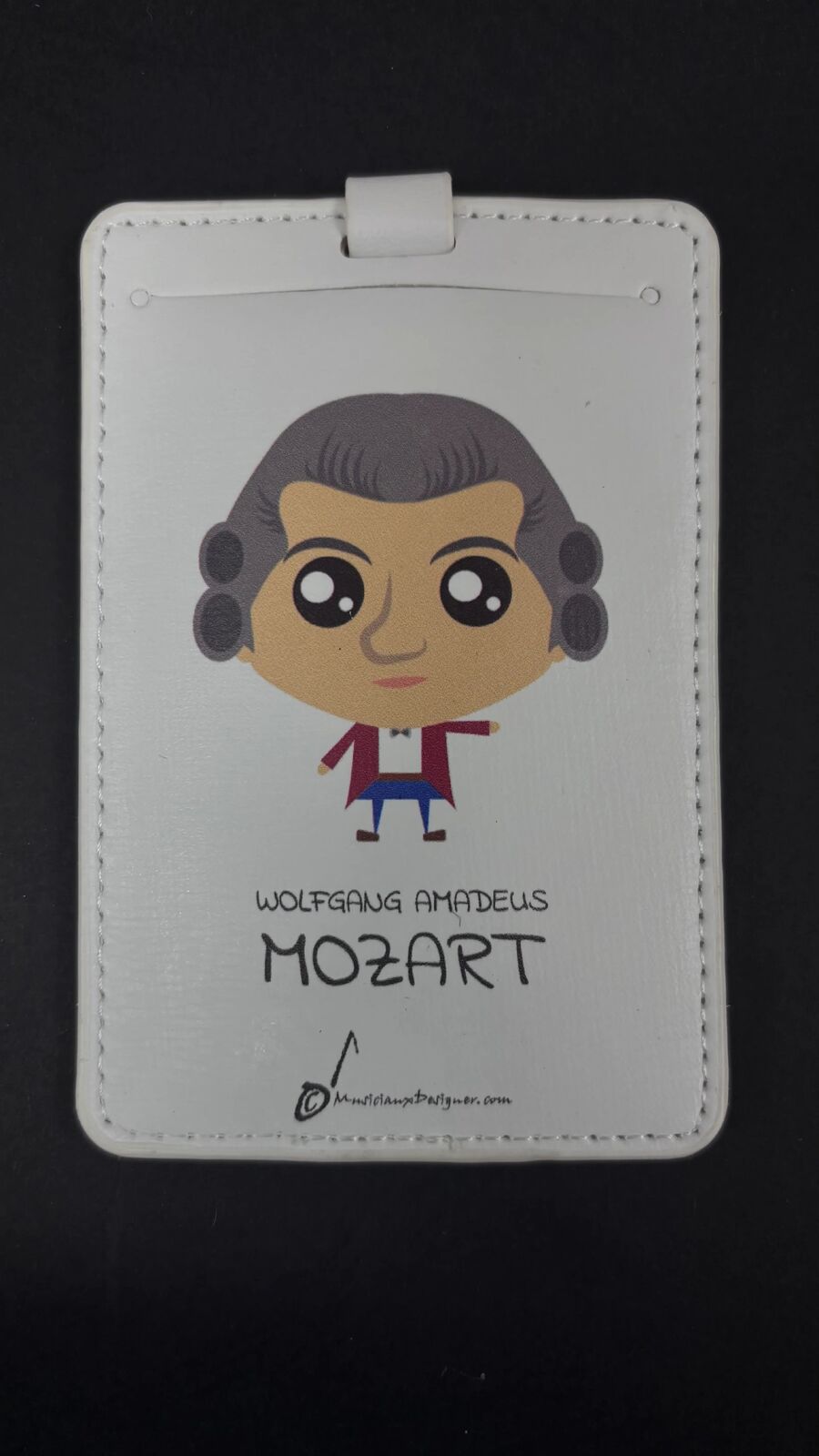 Wolfgang Amadeus Mozart Designer Luggage Tag