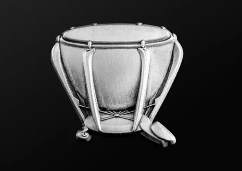 Musician Designer Silver Timpani Pin