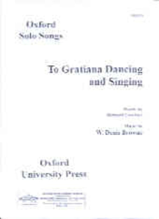 To Gratiana Dancing And Singing Medium Voice