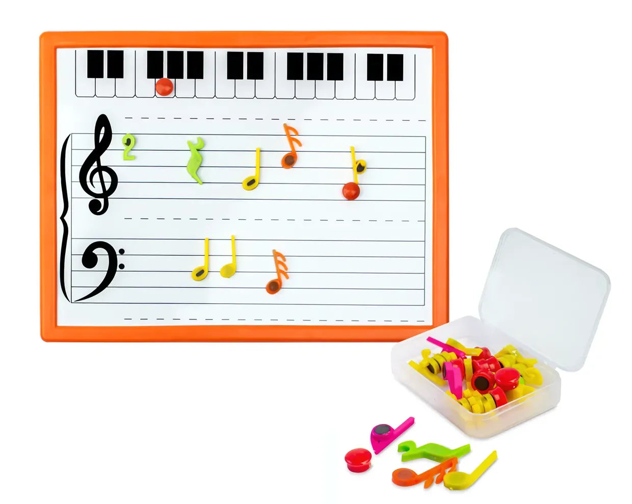 CPK Music Teaching Whiteboard 23H x 30W cm Framed with Plastic Note Set