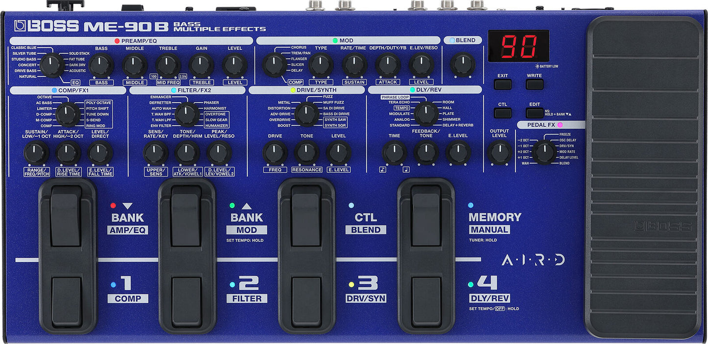 BOSS ME-90B Bass Multi-Effects Processor - 61 Effects, 10 AIRD Preamps, Pro Performance Tools for Bassists — view 2