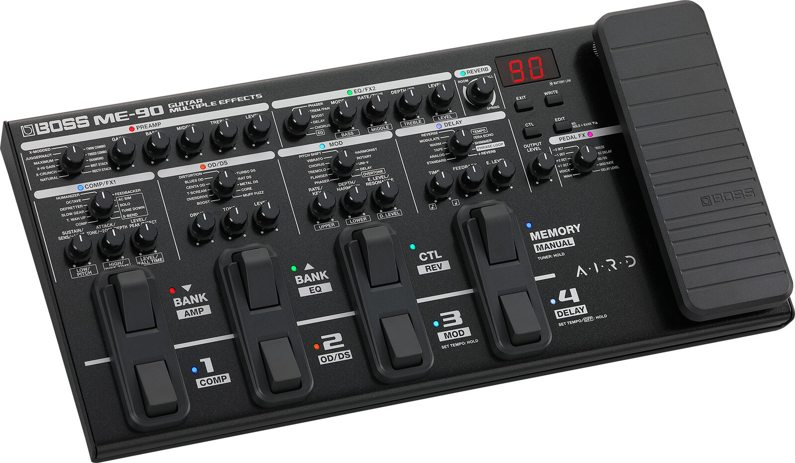 BOSS ME-90 Guitar Multi Effects Processor with AIRD Amp Models and Intuitive Control — view 3
