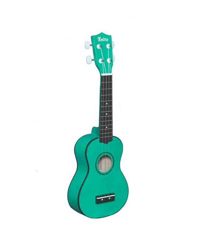 Monterey Acoustic/Electric Guitar Natural with Bonus Teal Ukulele Bundle — view 4