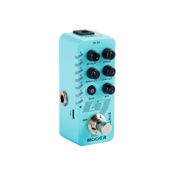 Mooer E7 Polyphonic Synth Micro Guitar Effects Pedal with 7 Synth Tones and Individual Arpeggiator — view 2