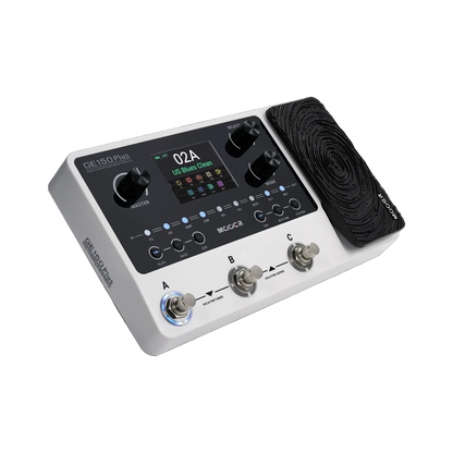 Mooer GE-150 Plus Multi-Effects Processor with Expression Pedal, Looper, Drum Machine, 198 Presets, USB Type-C, AUX IN, White — view 2