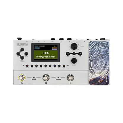 Mooer GE-200 Plus Guitar Multi-Effects Processor with Bluetooth and USB-C, 270+ Effects, 74 Preamps, 255 Presets, 60s Looper, White Model