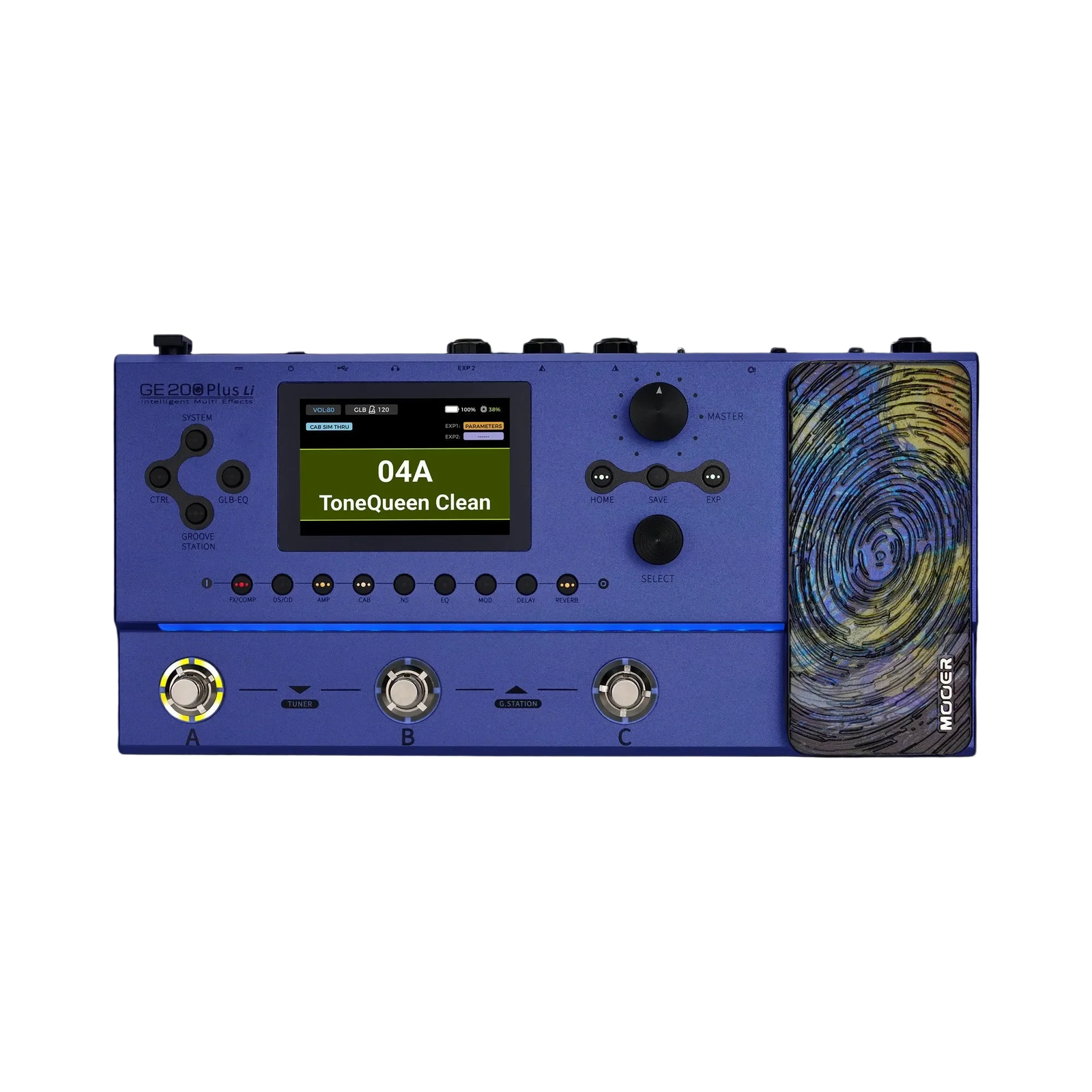 Mooer GE-200 Plus Li Rechargeable Guitar Multi-Effects Processor with 270+ Effects, 74 Preamps, 255 Presets, and 60-Second Looper