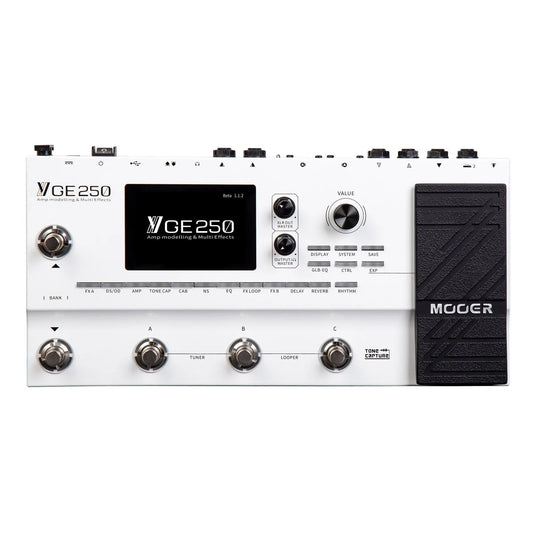 Mooer GE-250 Amp Modelling Multi-Effects Processor with 70 Amp Models and 180+ Effects