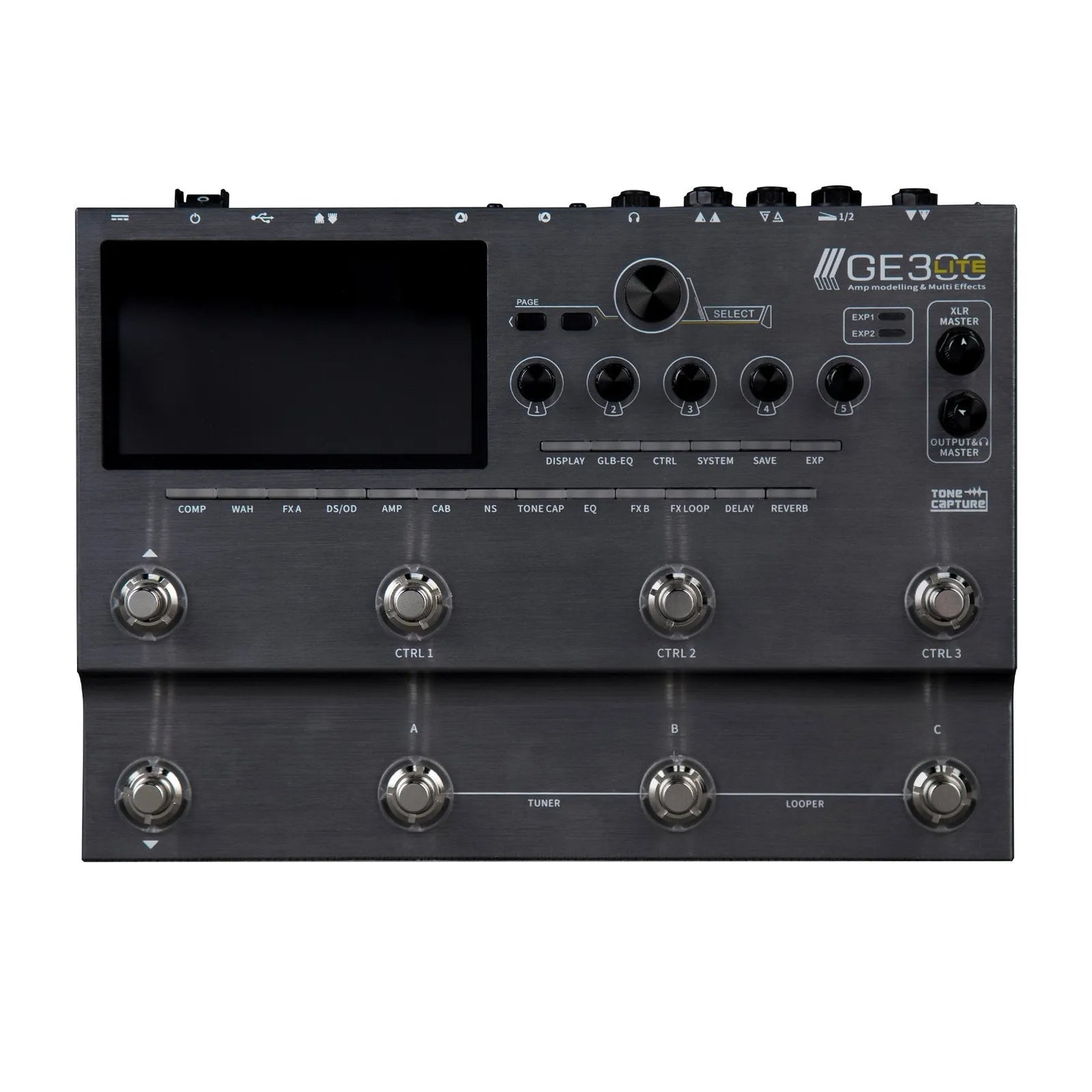 Mooer GE-300 Lite Multi-Effects Processor with 108 Amp Models, 43 Cab Sims, and Tone Capture Feature