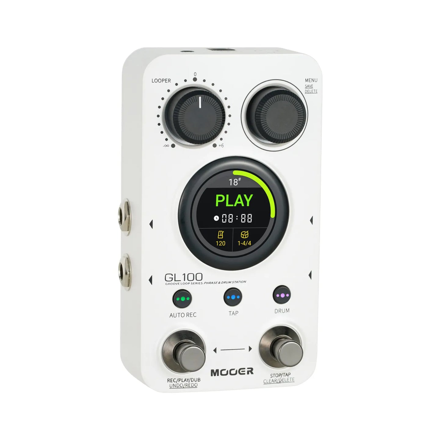 Mooer GL100 Groove Loop and Drum Station Pedal with Drum Machine and 300 Minutes Recording Time — view 2