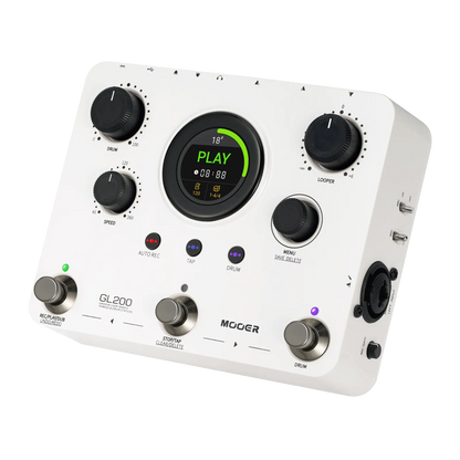 Mooer GL200 Stereo Looper and Drum Machine Pedal with Bluetooth and DrumMatch AI